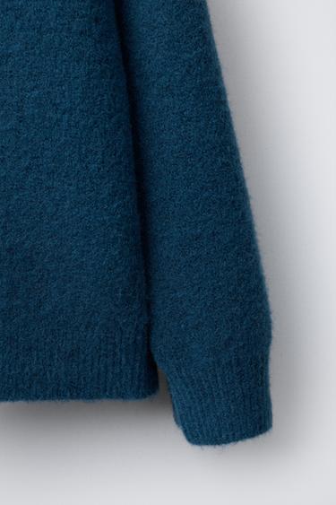 PULL EN MAILLE DOUCE LAINE - Bleu roi de Zara - Image 3