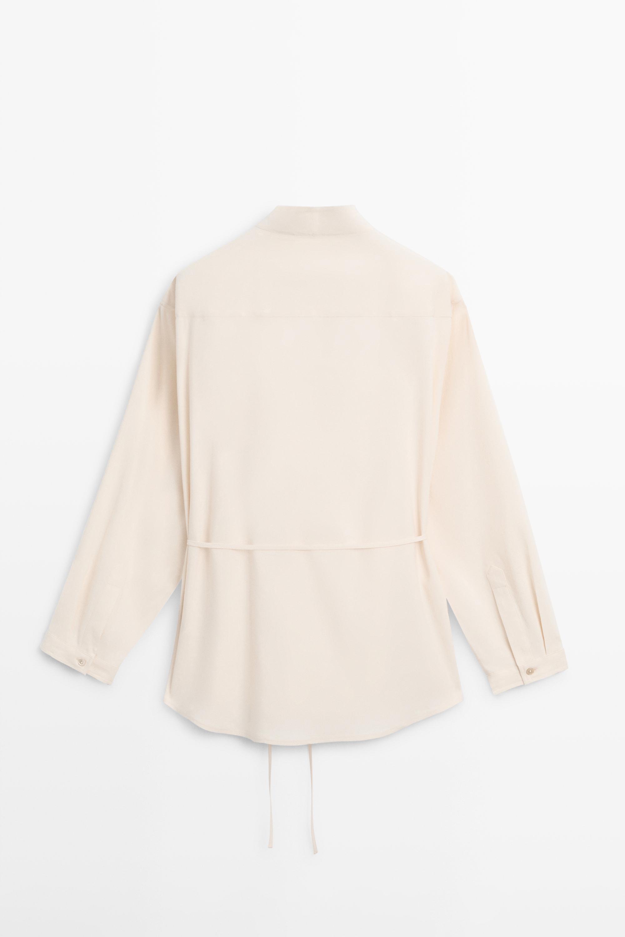 Flowing overshirt with collar detail