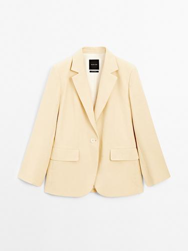 Zara Linen blend blazer - Beige