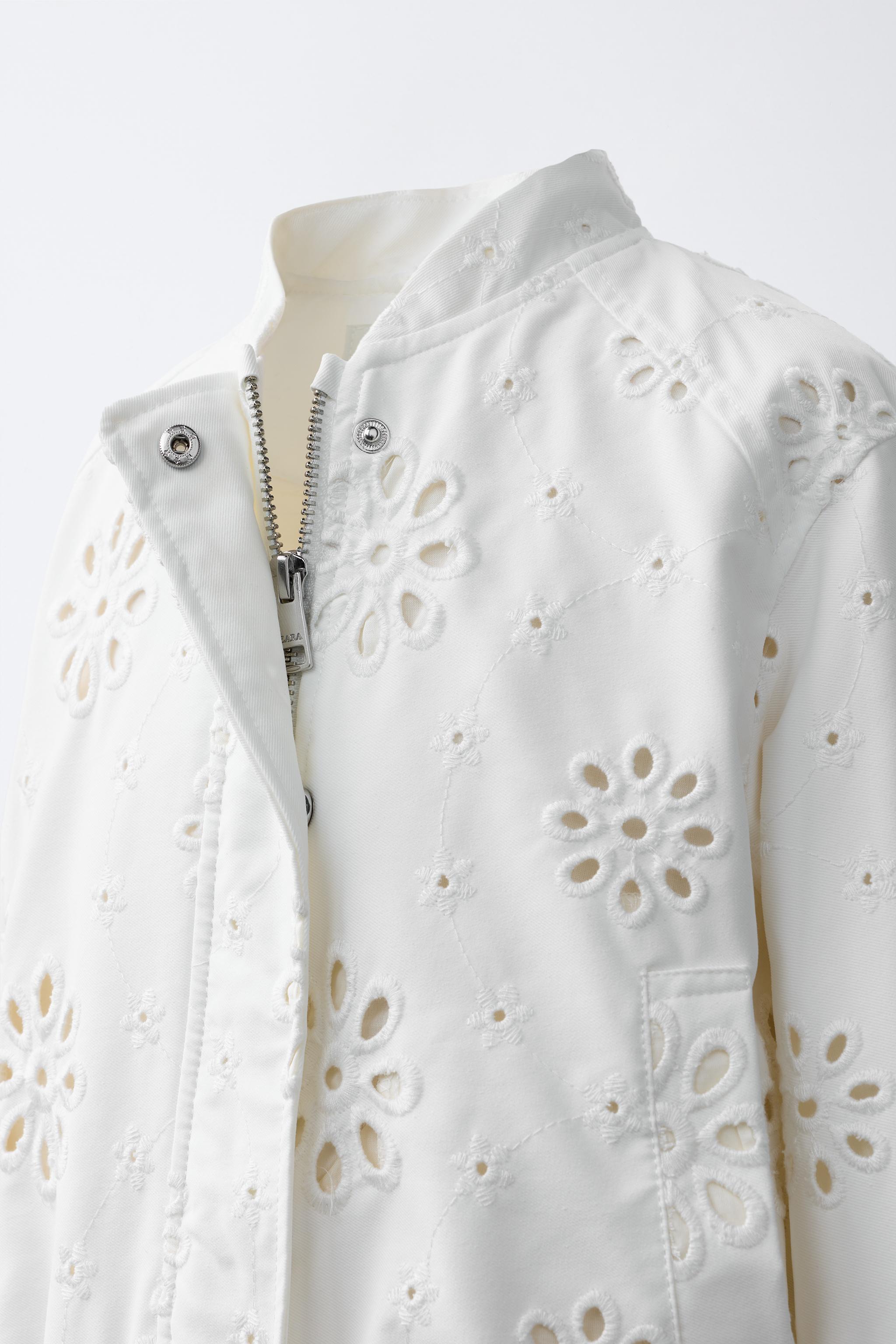 スイスエンブロイダリージャケット - ホワイト | ZARA Japan / 日本