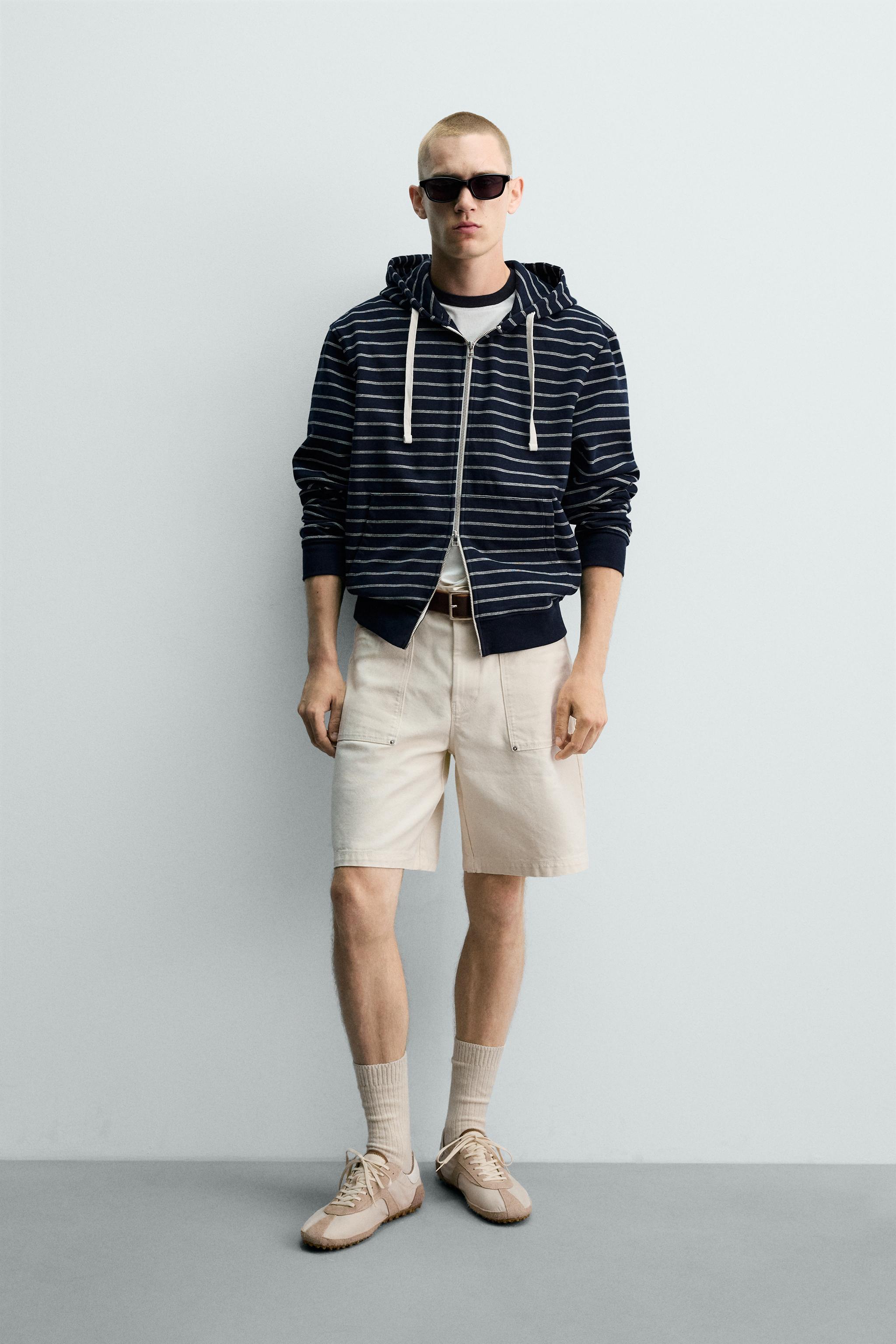 Мужские шорты Zara STRAIGHT FIT POCKET SHORTS