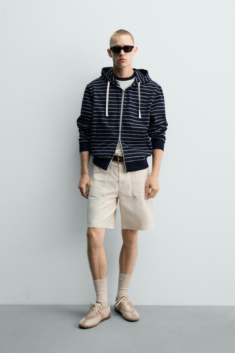 STRAIGHT-LEG POCKET BERMUDA SHORTS