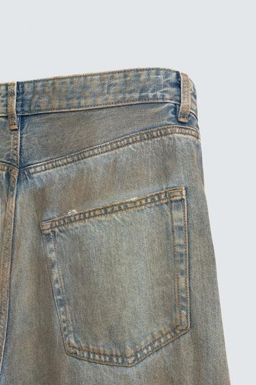 JEAN BAGGY FIT DÉLAVÉ EFFET VINTAGE - Bleu de Zara - Image 9