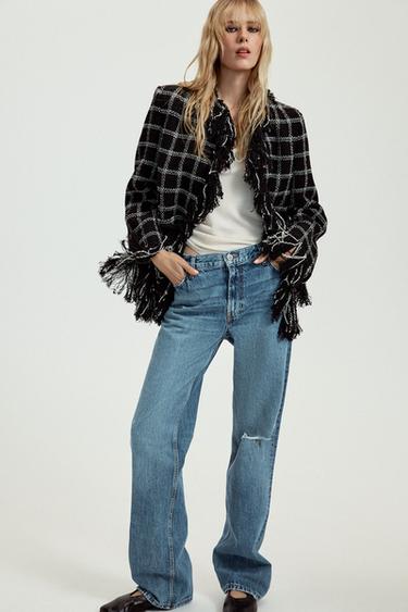 Zara ZW COLLECTION BOOTCUT MID-RISE JEANS - Mid-blue