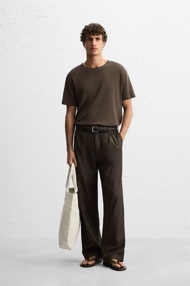 TRICOU DIN BUMBAC TEXTURAT - Maro de la Zara