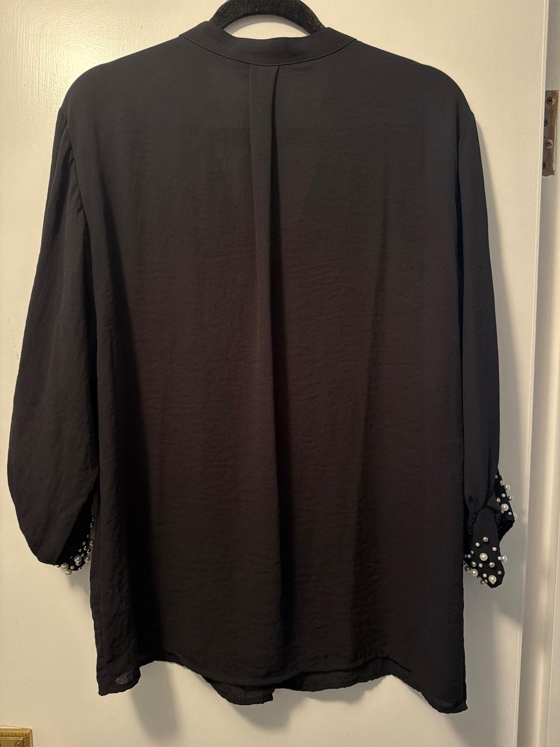 OVERSIZED BLOUSE WITH FAUX PEARLS - Image 3