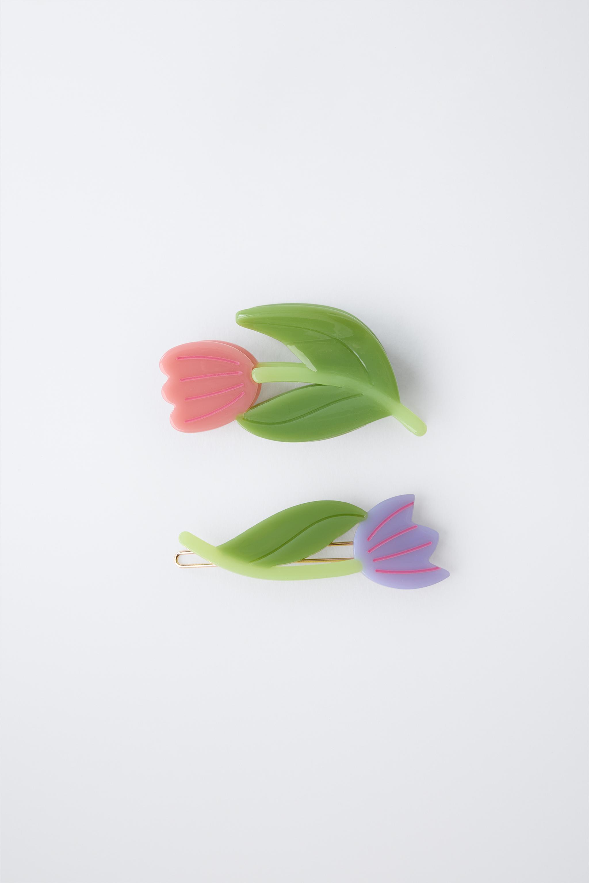 TWO-PACK OF TULIP HAIR CLIPS