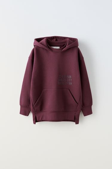 ХУДИ SPORTY С НАДПИСЬЮ — ГРАНАТОВЫЙ от Zara — изображение 0
