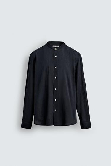 CREASED-EFFECT SHIRT - Black by Zara