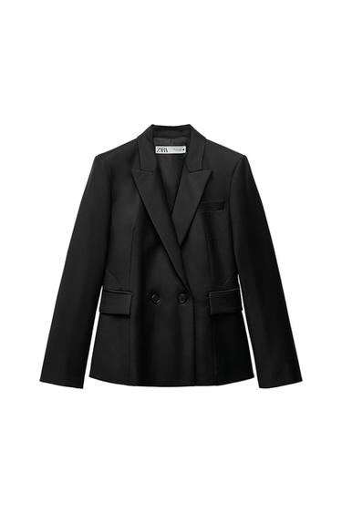 ZW COLLECTION WOOL BLEND DOUBLE BREASTED BLAZER