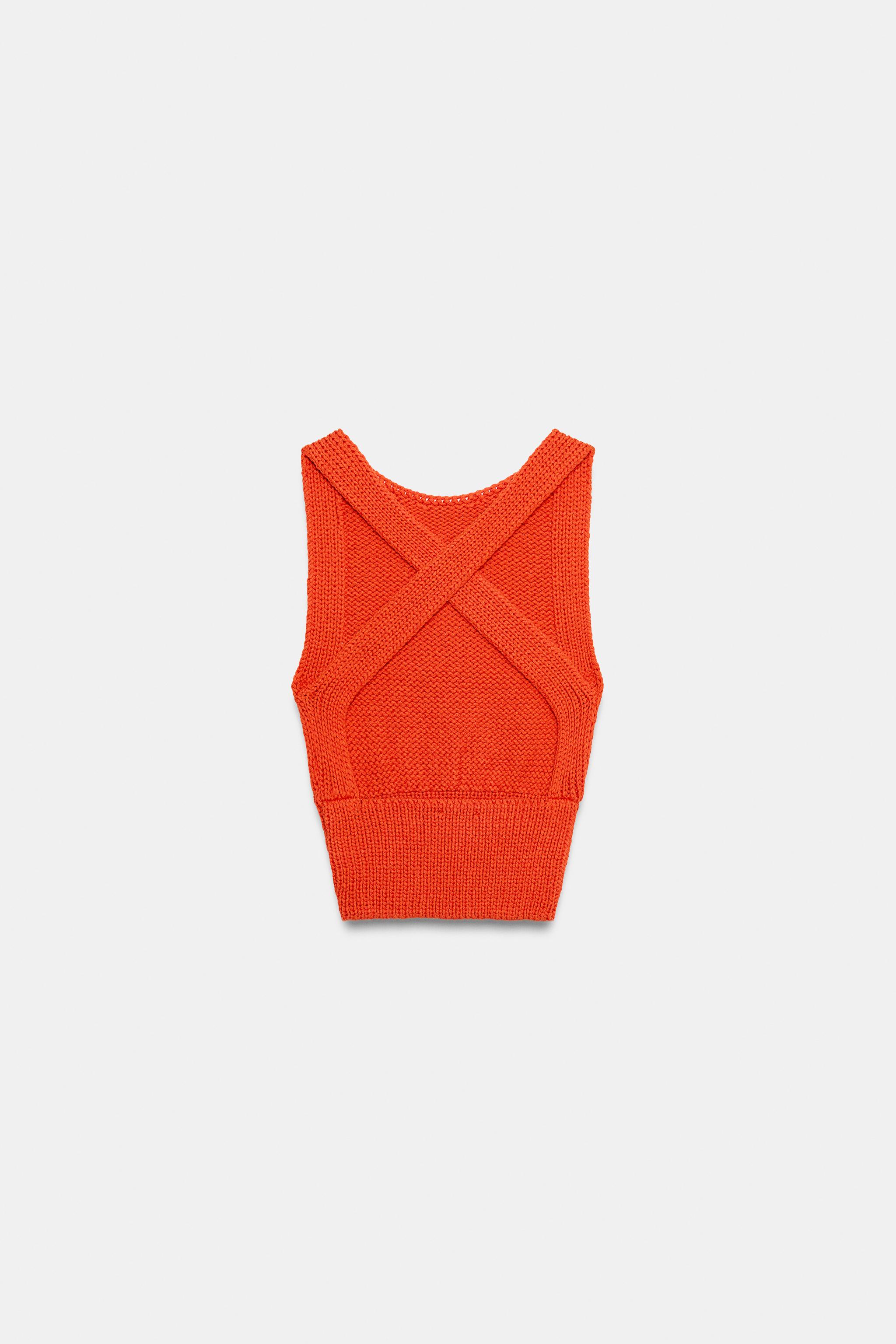 TOP EN MAILLE À DOS CROISÉ