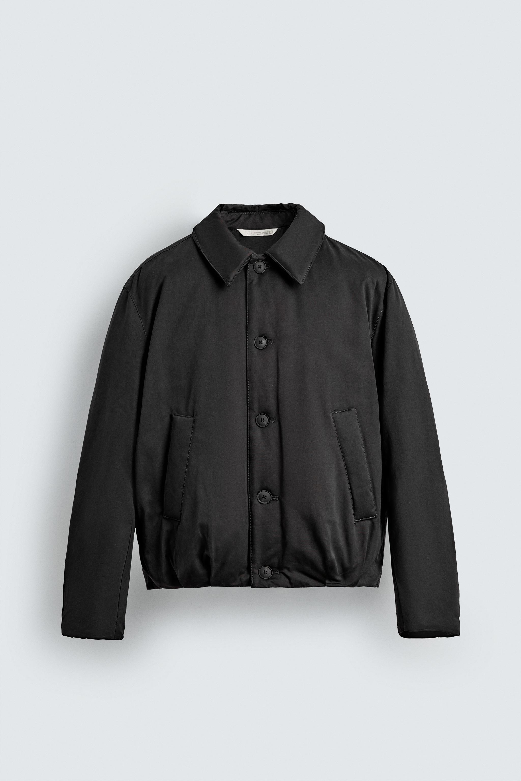 クロップドフィットパフジャケット - ブラック | ZARA Japan / 日本