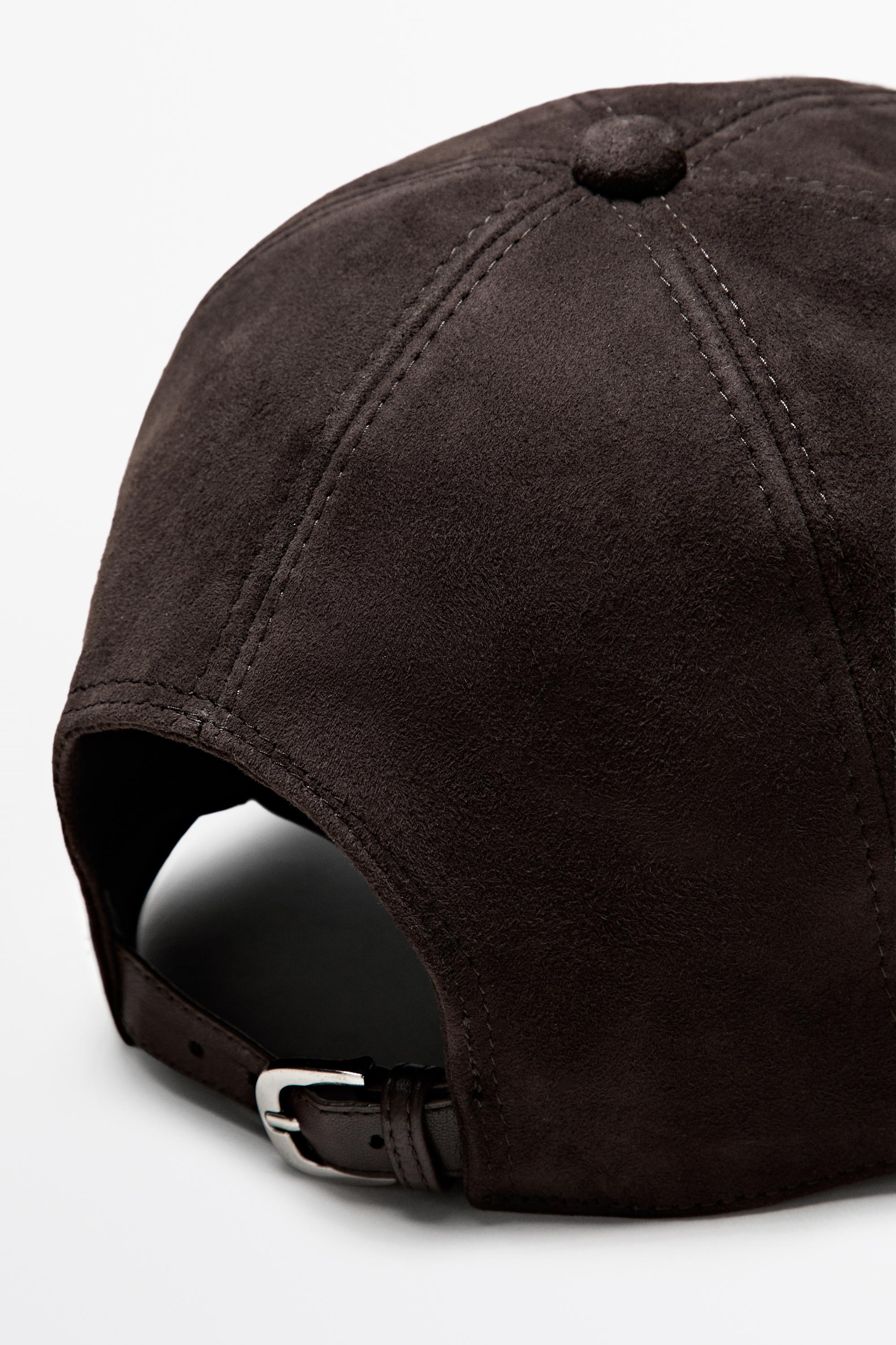 Suede leather cap
