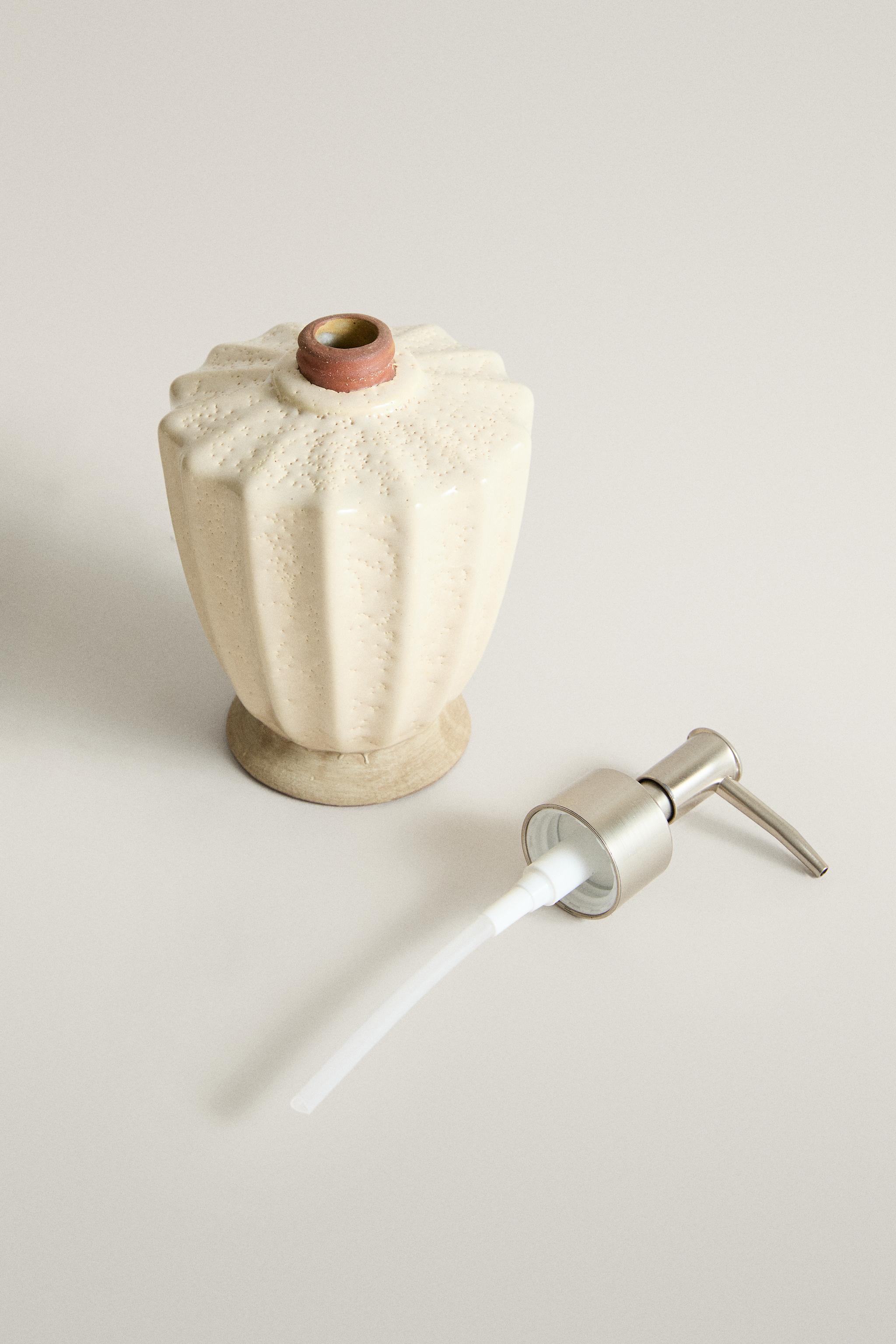 DISTRIBUTEUR DE SAVON SALLE DE BAIN CÉRAMIQUE RUSTIQUE