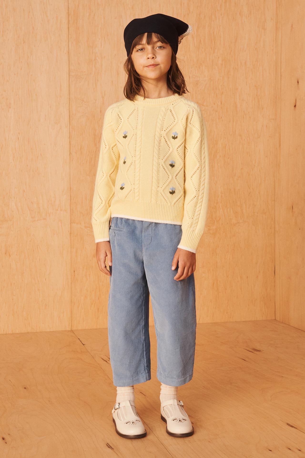 100% WOOL JUMPER WITH EMBROIDERED FLOWERS LIMITED EDITION