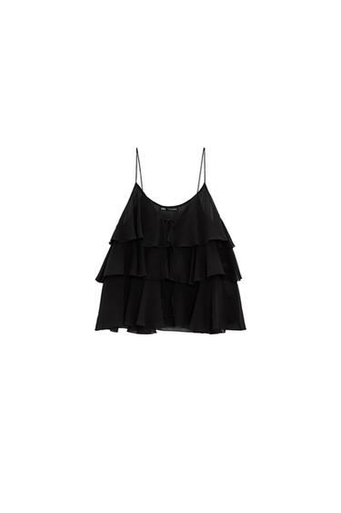 CAMISOLE TOP WITH RUFFLES