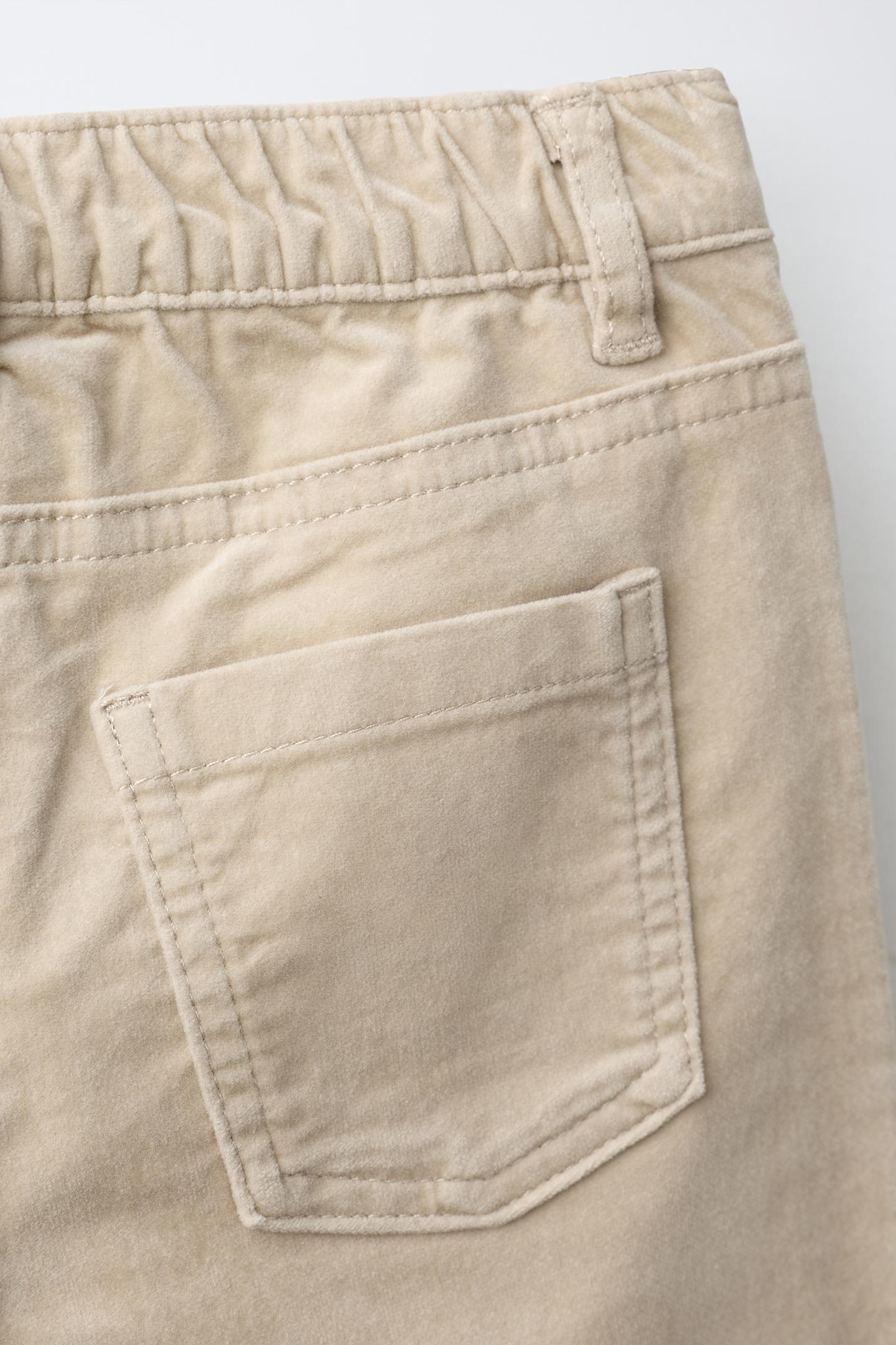 Детские брюки Zara Ondulina Velvet Culotte, цвет: Экрю — фото 4