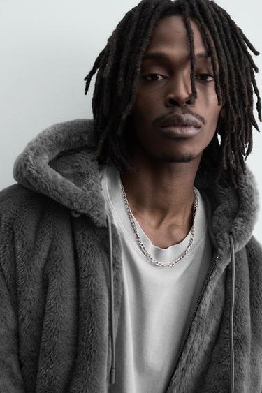 BLOUSON BOMBER RÉVERSIBLE EN MATIÈRE SYNTHÉTIQUE - Gris anthracite de Zara - Image 5