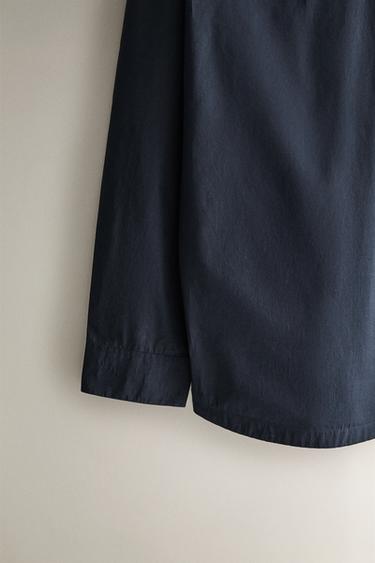 PLAIN COTTON BEACH SHIRT - Mid-blue by Zara - Image 2