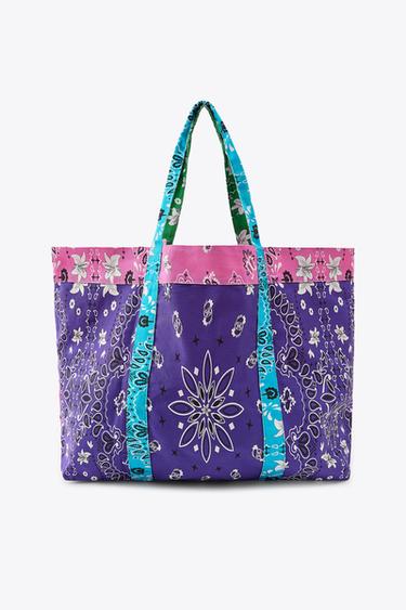 PRINTED TWILL MAXI BAG - Multicoloured by Zara - Image 0