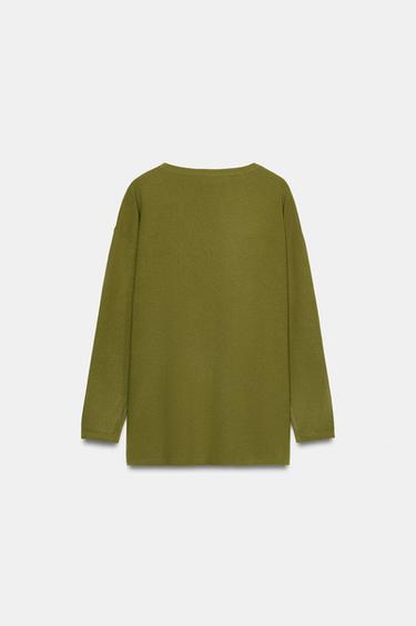 LONG KNIT JUMPER - Moss green by Zara - Image 5