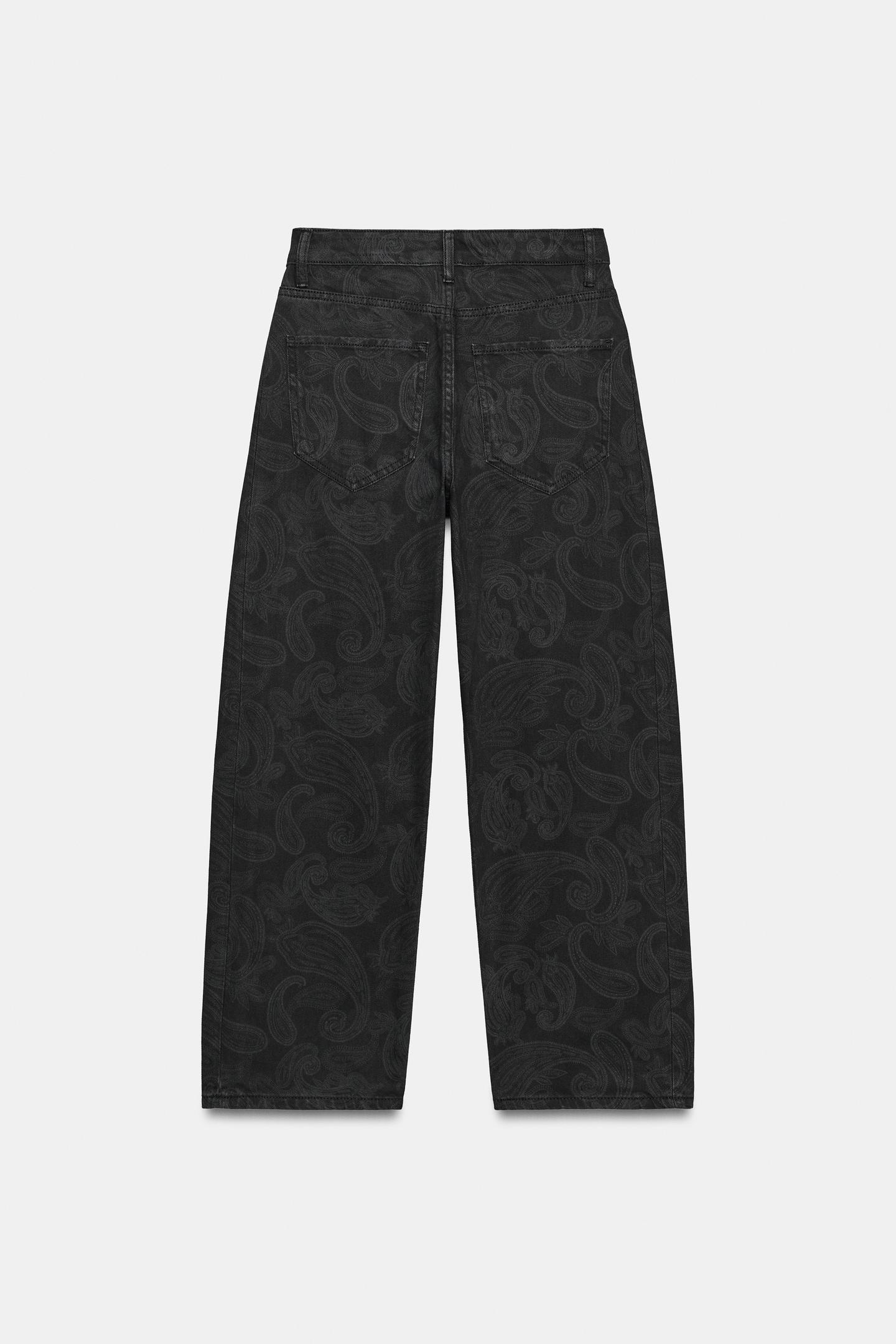 Женские джинсы Zara ZW Collection Mid-Rise Relaxed Ankle, цвет: Угольный серый — фото 7