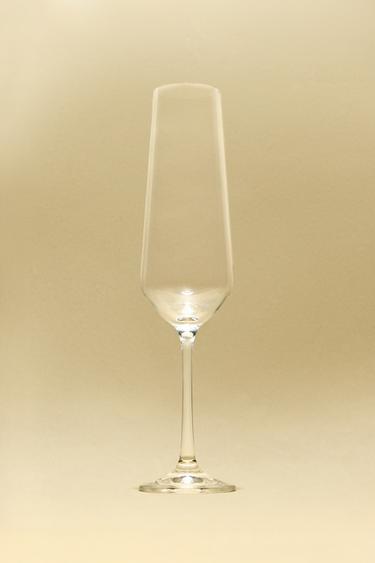 BOHEMIA CRYSTAL PLAIN FLUTE GLASS - 990 by Zara - Image 2