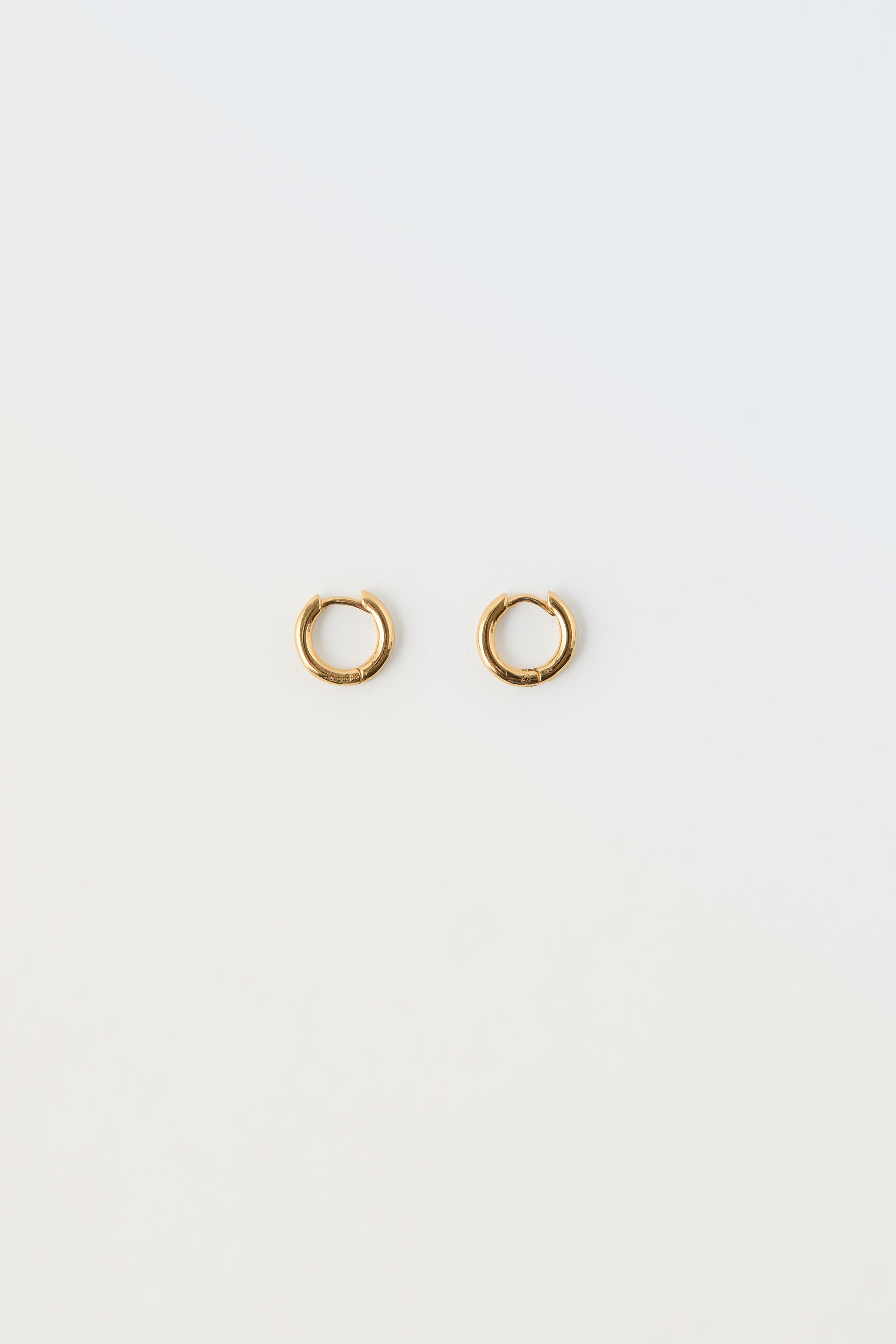 24K 鍍金環形耳環- 金黃色| ZARA Taiwan, China / 中國台灣
