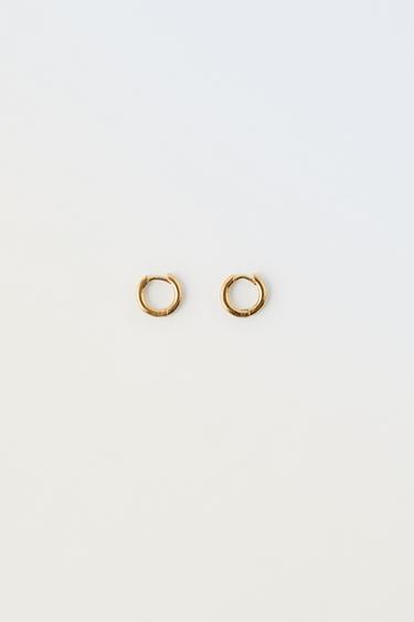 СЕРЬГИ-КОЛЬЦА С ПОКРЫТИЕМ ЗОЛОТОМ 999 ПРОБЫ — ЗОЛОТИСТЫЙ от Zara — изображение 0