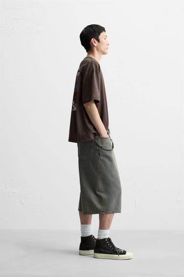 CONTRAST PRINT T-SHIRT - Brown by Zara - Image 3