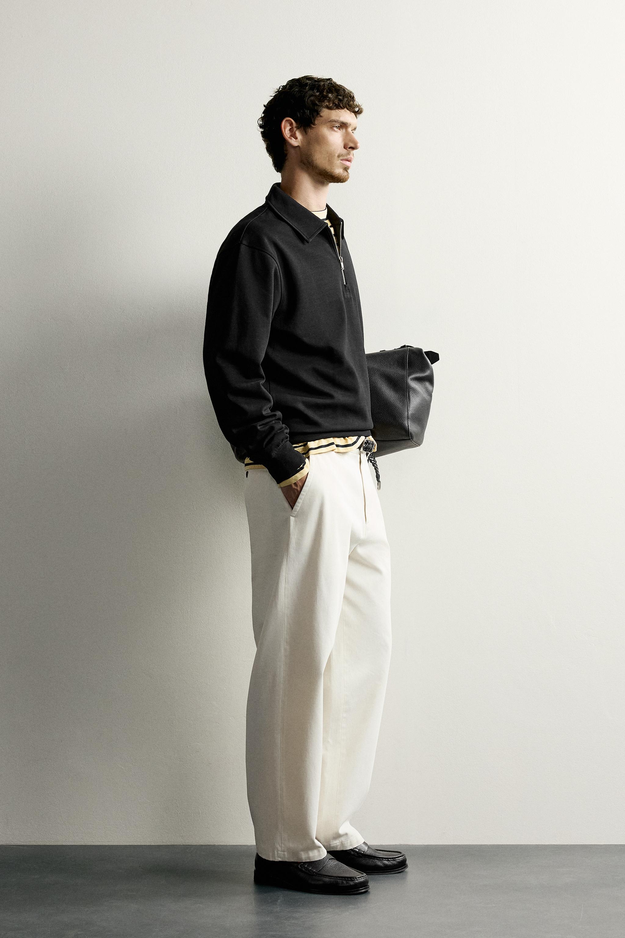 INTERLOCK ZIP POLO SWEATSHIRT