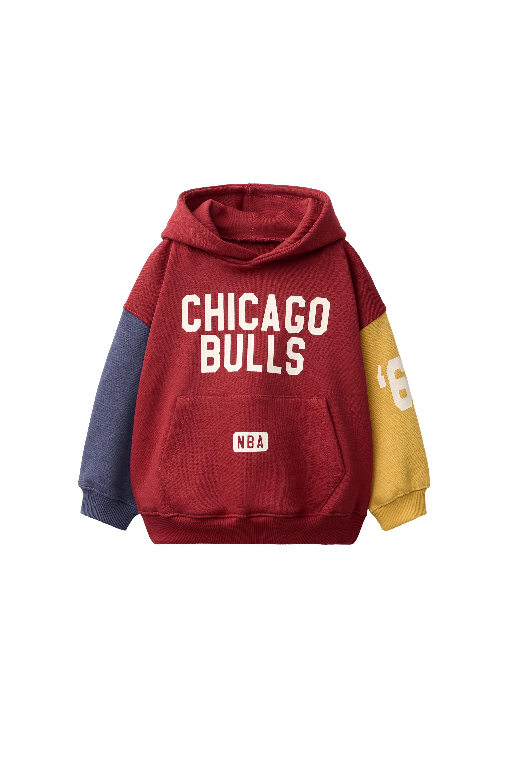 NBA Chicago Bulls Colorblock Hoodie - Reddish | ZARA United States