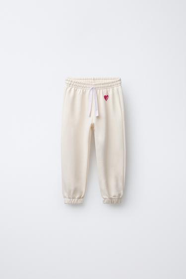 PANTALÓN JOGGER BÁSICO CORAZÓN - Crudo de Zara