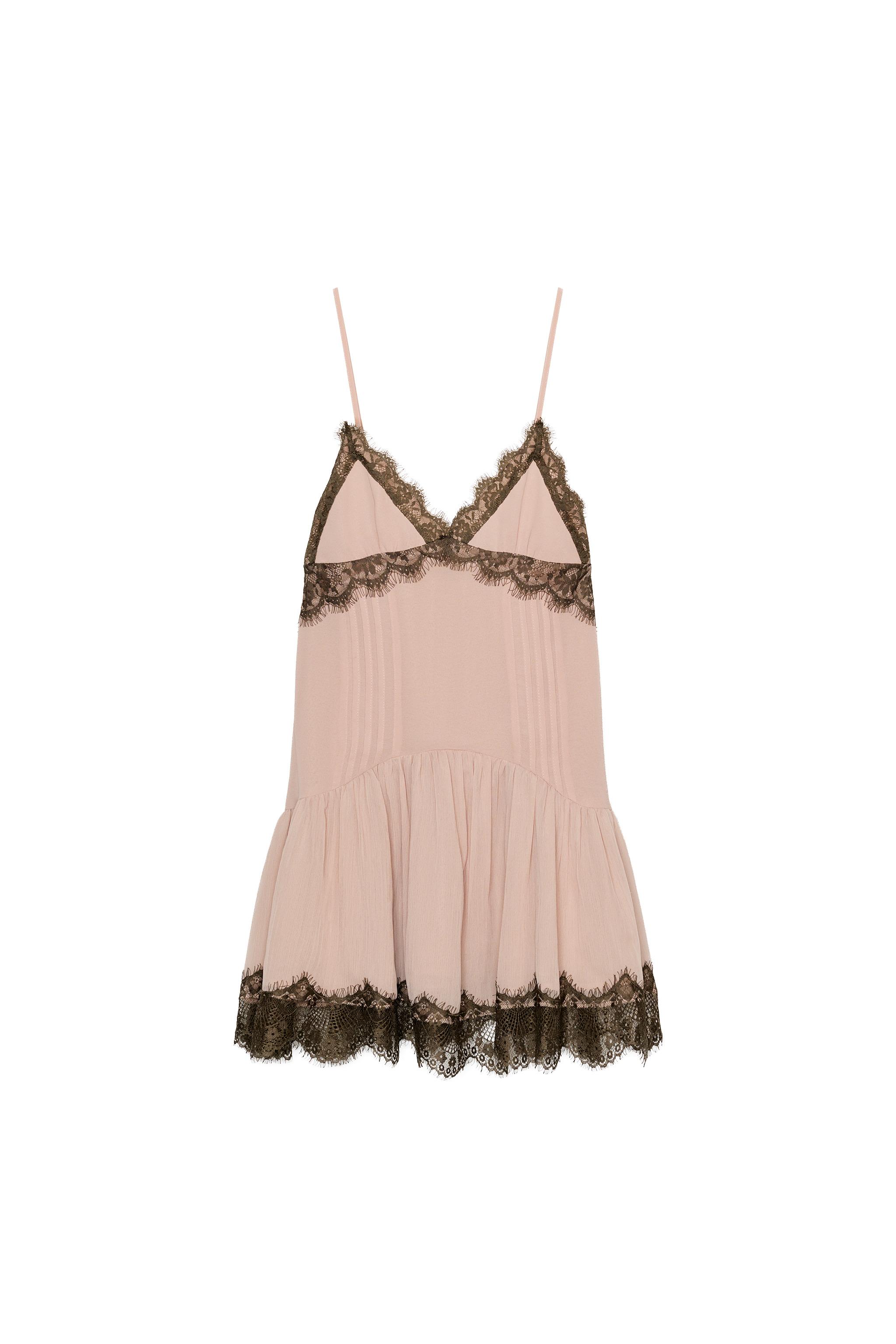 dare to dream lace & satin flounce slip dress Dream Sight Lace Satin Maxi Dress