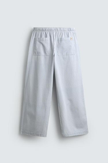 PANTALON BAGGY À RAYURES - rayures de Zara - Image 8