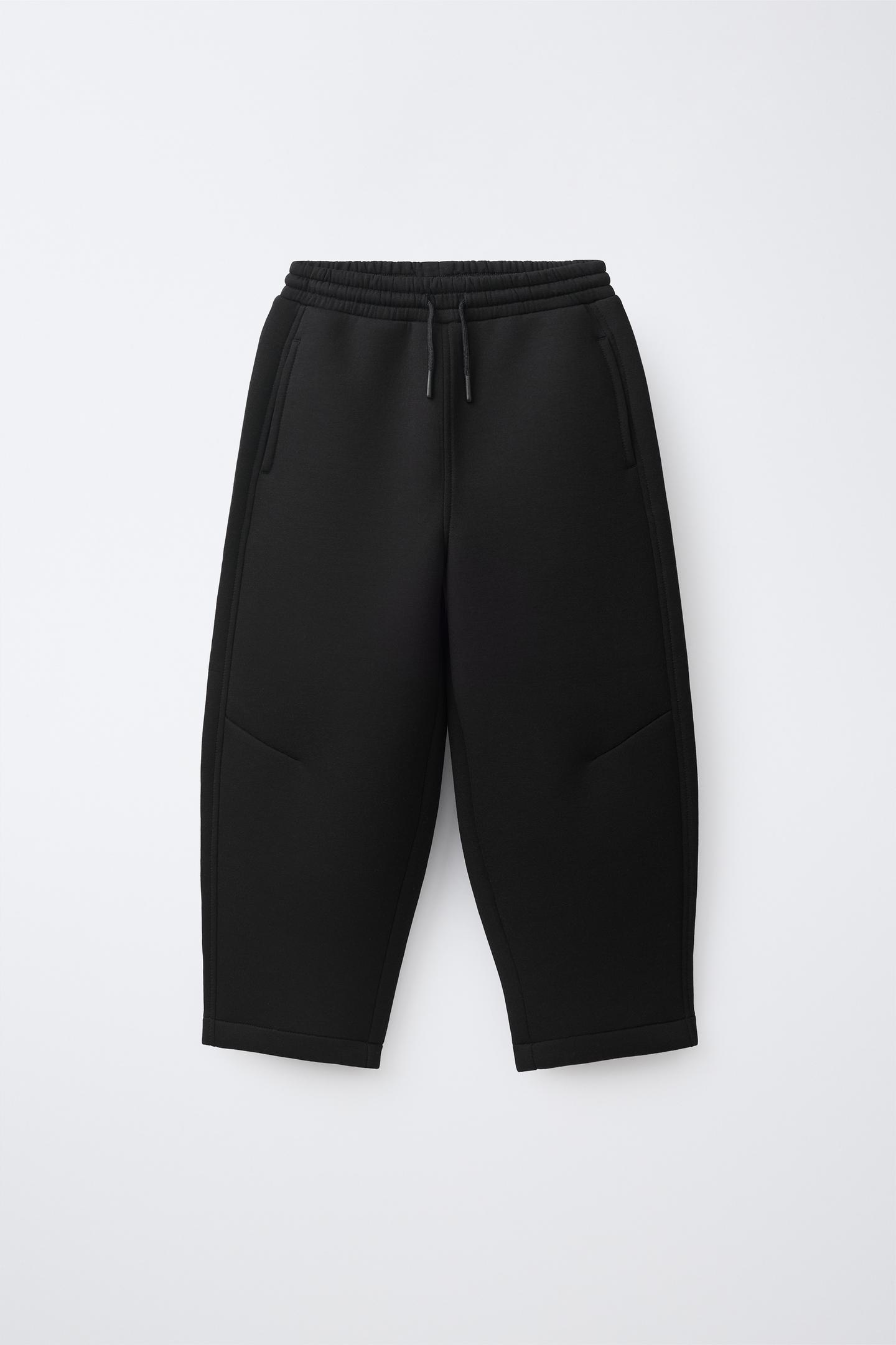 Детские брюки Zara Neoprene-Effect Barrel, цвет: Чёрный