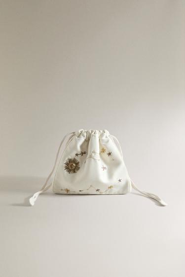 EMBROIDERED SMALL BAG | MARISA BERENSON - Beige by Zara