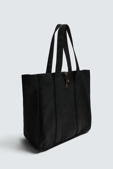 FABRIC TOTE BAG - Black by Zara