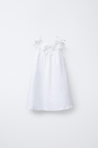 LINEN FLORAL DRESS