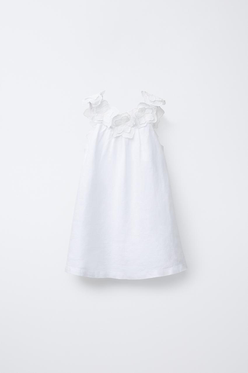 LINEN FLORAL DRESS