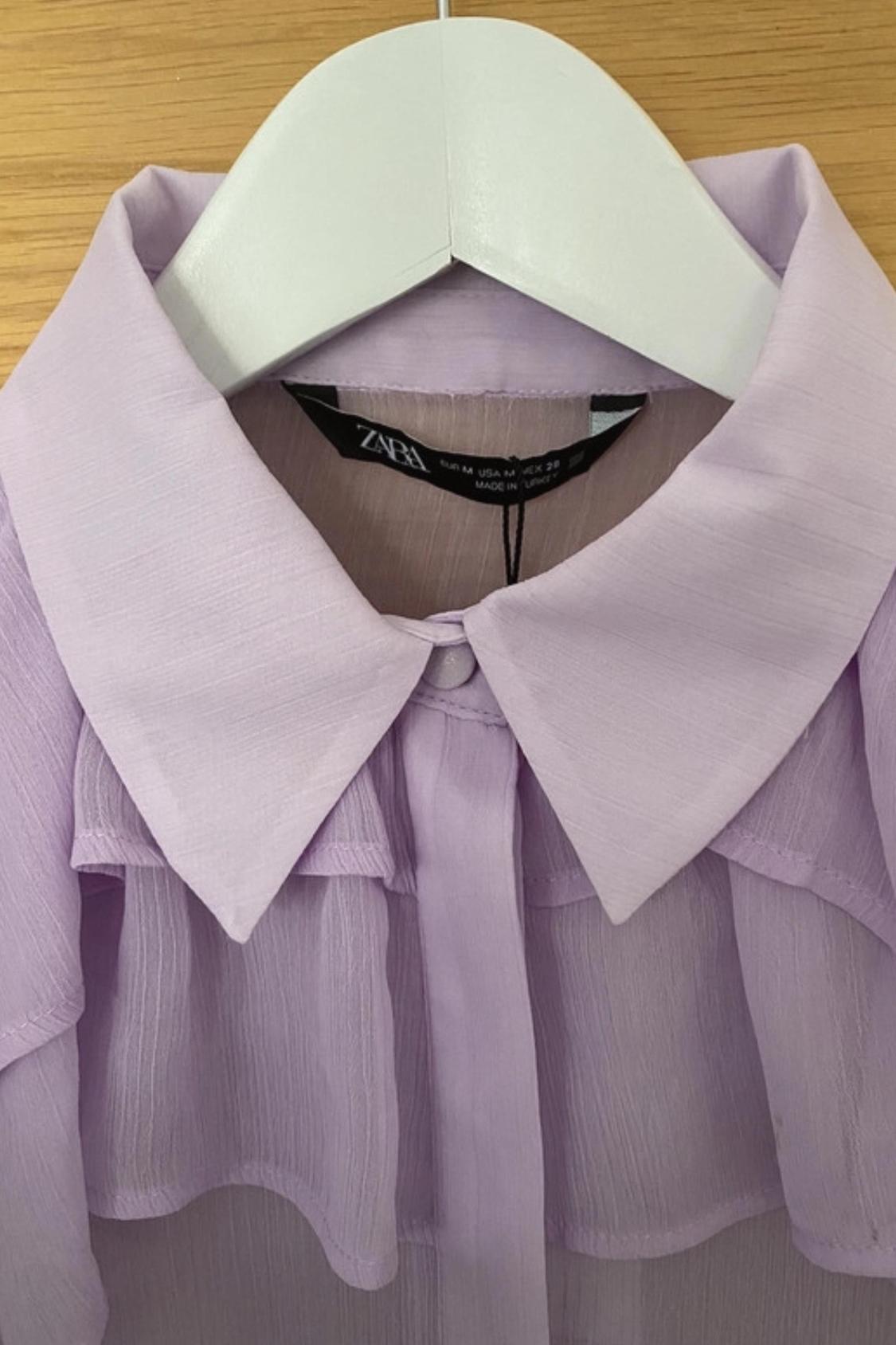 DOUBLE RUFFLE FLOWING SHIRT - Image 3