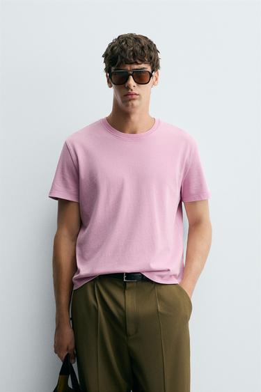 T-SHIRT CROPPED FIT - Rose de Zara