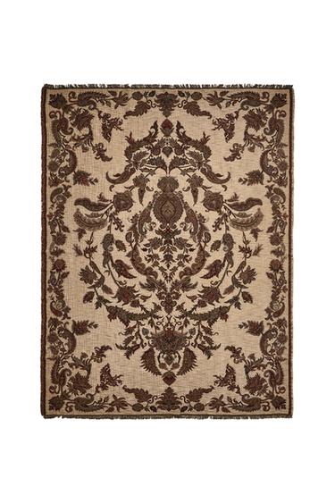 MANTA DE JACQUARD - Bege-claro da Zara