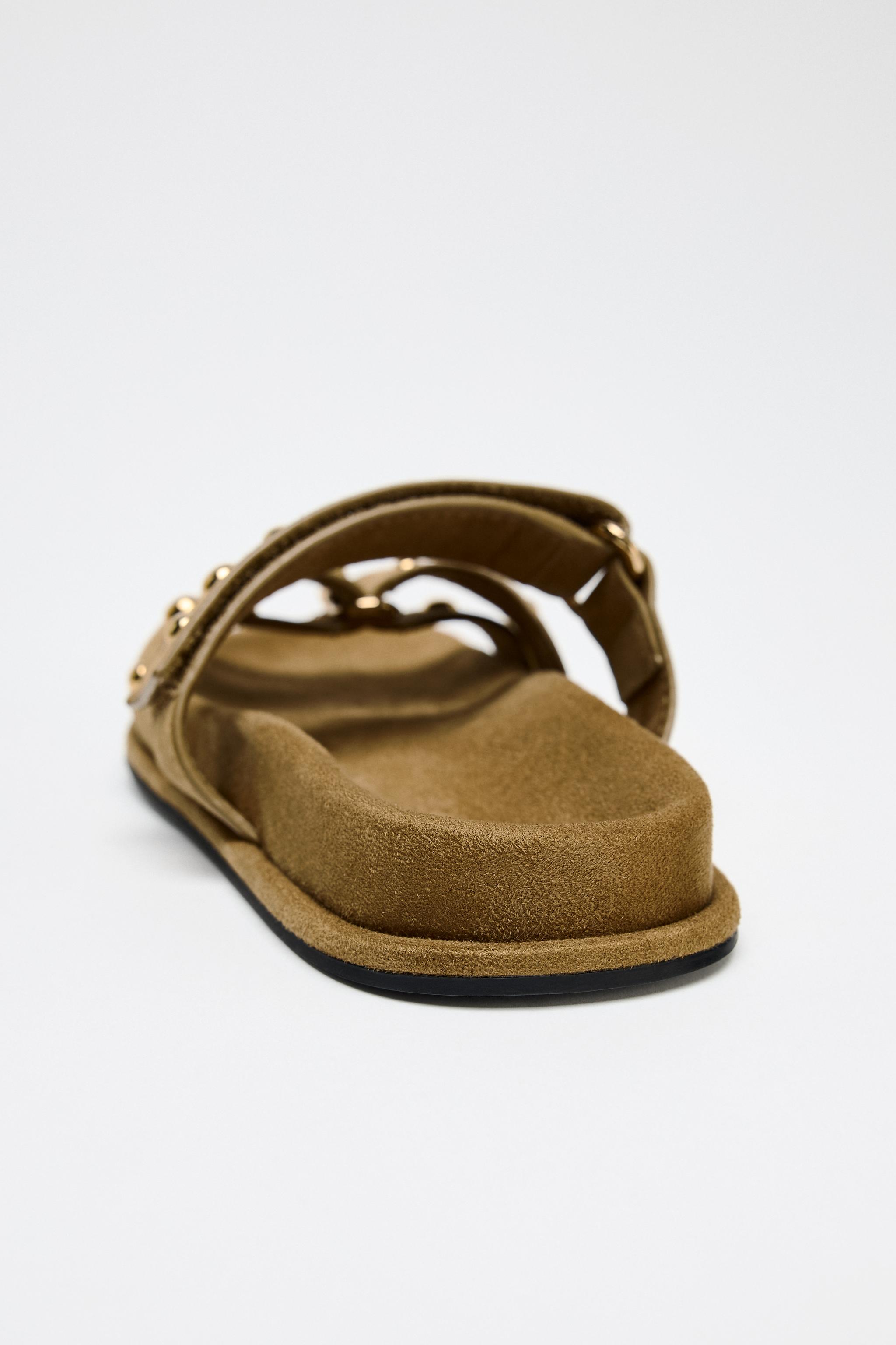 【ZARA】スタッズ付きスプリットスエードサンダル LIMITED スタッズ付きスプリットスエードサンダル LIMITED EDITION