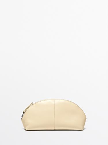 Zara Nappa leather toiletry bag - Biscuit