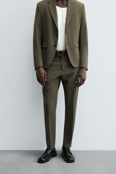 PANTALÓN TRAJE CONFORT - Marrón de Zara