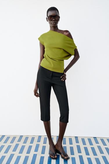 TOP ASSIMÉTRICO - Verde da Zara