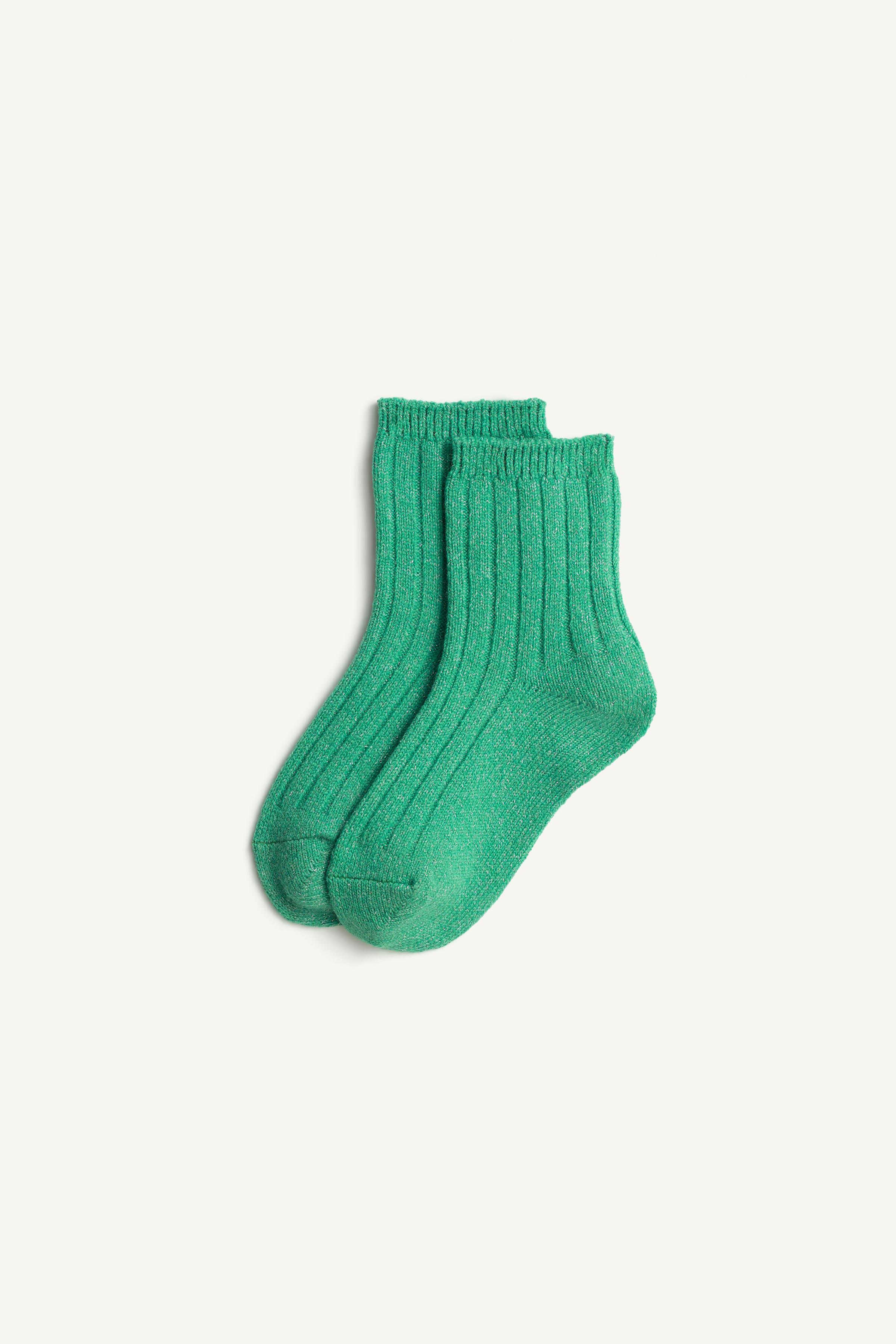 LOT DE DEUX PAIRES CHAUSSETTES MOYENNES BRILLANTES AVEC LAINE LIMITED EDITION