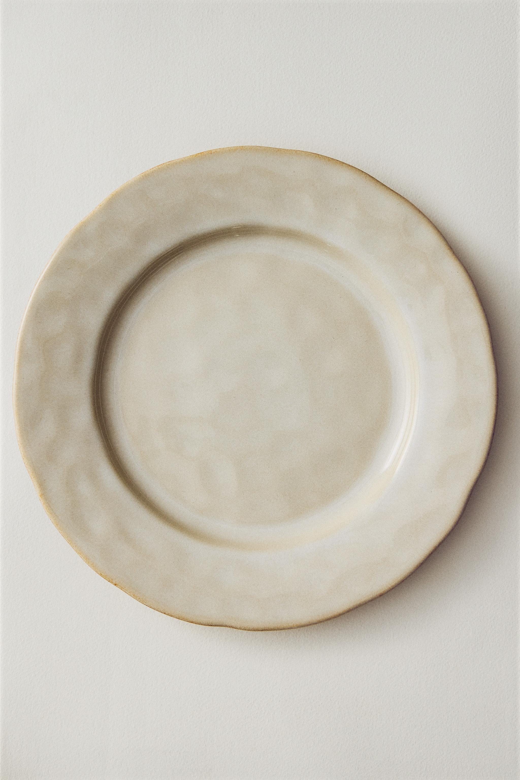 ASSIETTE PLATE GRÈS BORD IRRÉGULIER
