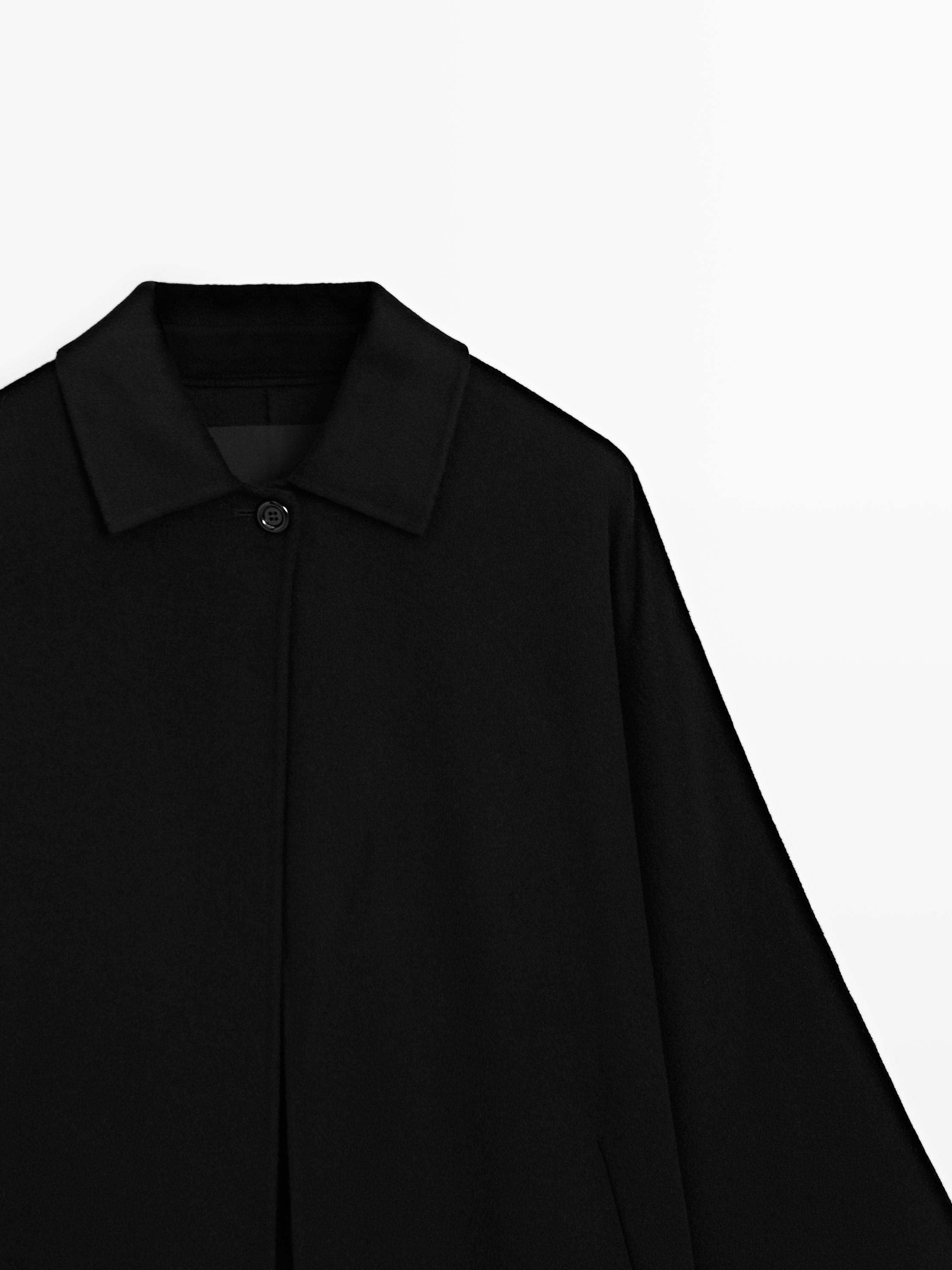 Long batwing sleeve coat